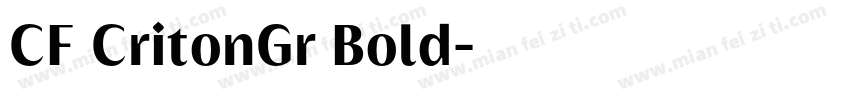 CF CritonGr Bold字体转换